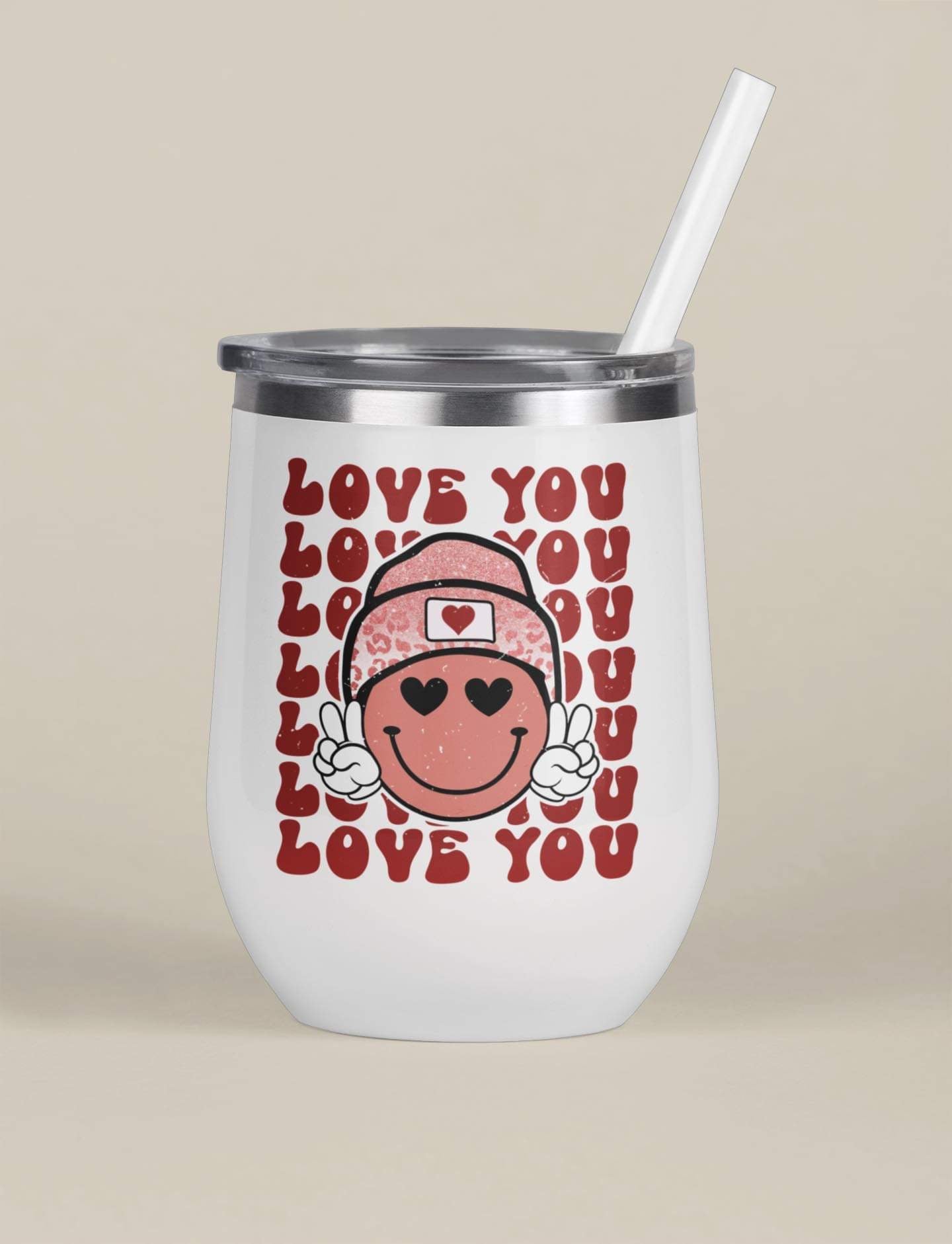 Verre thermos - I love you (bonhomme)