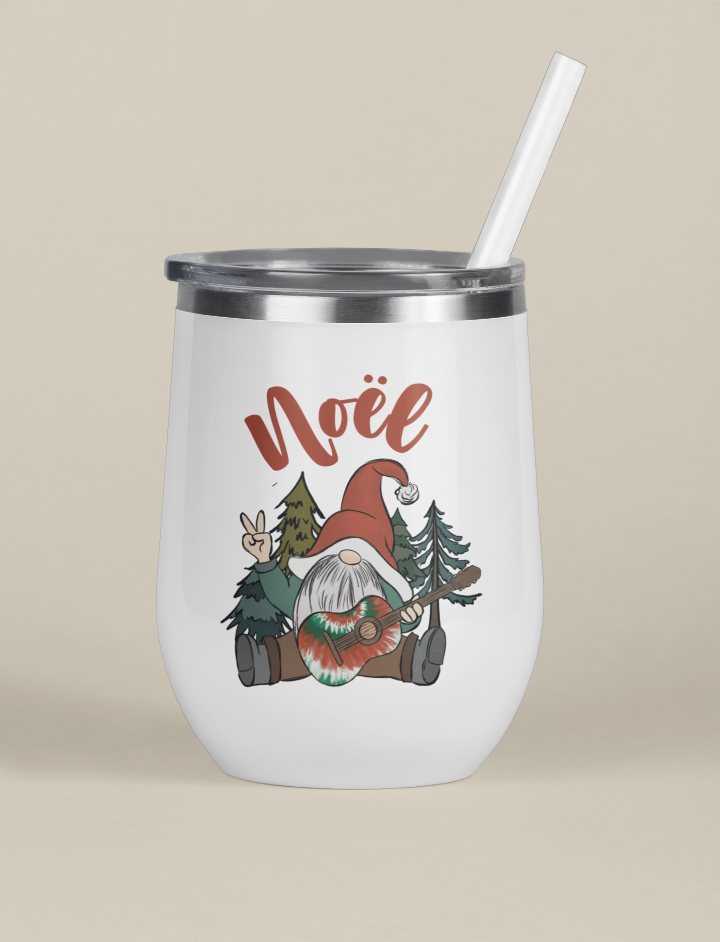 Verre thermos - Gnome de Noël